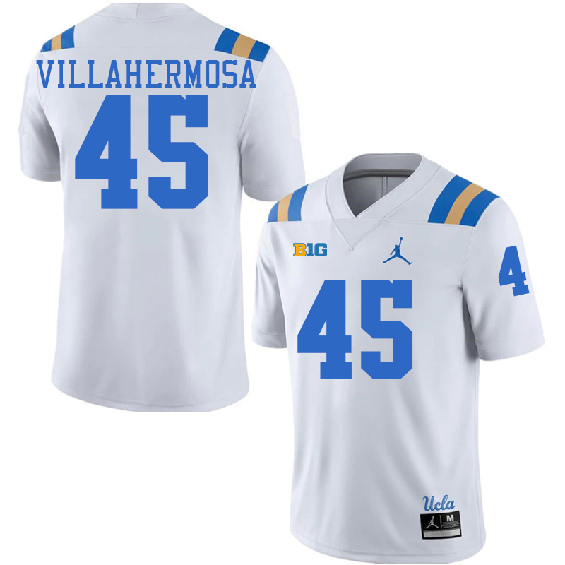 UCLA Bruins #45 Marquise Villahermosa Big 10 Conference College Football Jerseys Stitched Sale-White